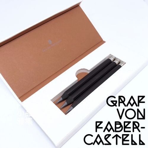 德國 Graf von Faber-Castell  三入一組 The perfect pencil 補充用完美鉛筆 （黑色雪松木 Magnum粗芯款）